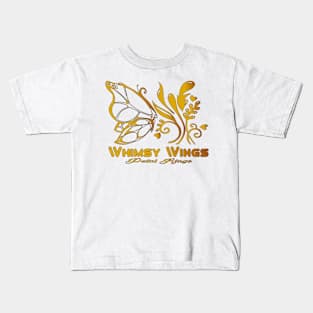 Gold Wings Butterfly Flower Lovers Best Gift Life Style Kids T-Shirt